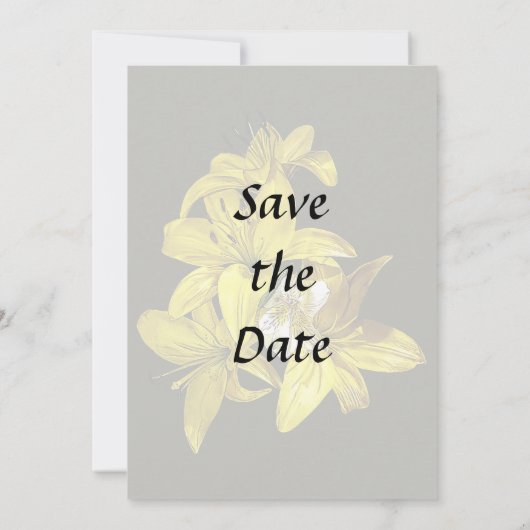 Save The Date Groupe de Lys jaunes (Dos)