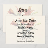 Save The Date Groupe de lys orange (Devant / Derrière)