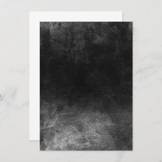 Save The Date Grunge foncé - N&B (Devant / Derrière)