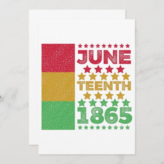 Save The Date Grungy Junetten, Liberté des Noirs (Devant / Derrière)