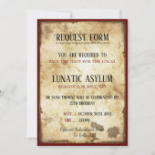 Save The Date Grungy Lunatic Asylve Anniversaire (Devant)