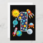 Save The Date Guide de la planète spatiale 1 an 1er anniversaire (Devant / Derrière)