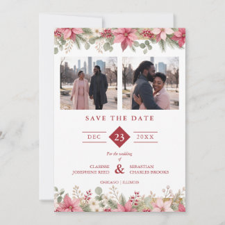 Save The Date Guirlande de Noël Classique Saisonnière Mariage TL