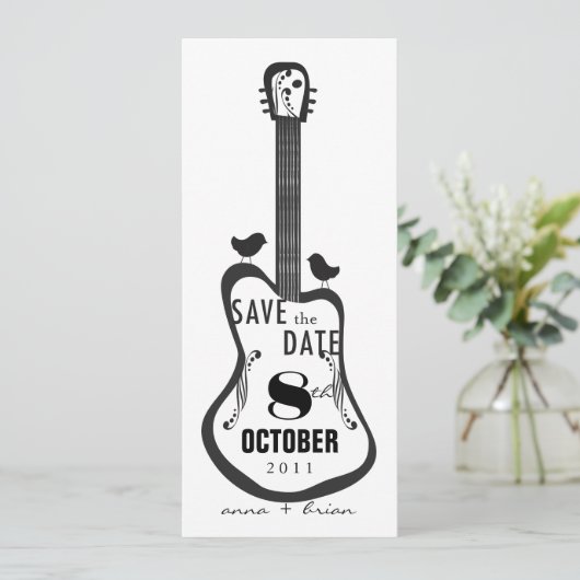 Save The Date Guitare avec Inséparables (Debout devant)