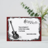 Save The Date Guitare électrique Black Red Music Enregistrer la (Debout devant)