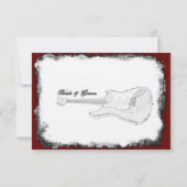 Save The Date Guitare électrique Noir Rouge Blanc Musique Enregi (Dos)