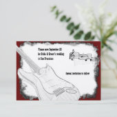 Save The Date Guitare électrique Noir Rouge Blanc Musique Enregi (Debout devant)
