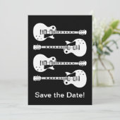 Save The Date Guitares Électriques Graphique en Blanc (Debout devant)