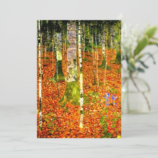Save The Date Gustav Klimt Birch Trees (Debout devant)