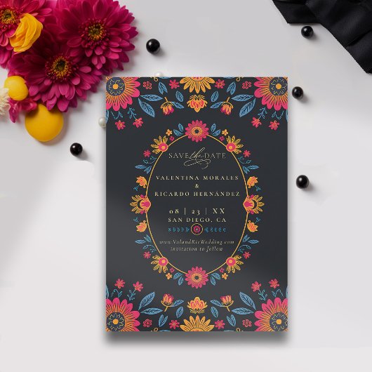 Save The Date Hacienda Mexicaine Rustique Élégant Mariage Floral