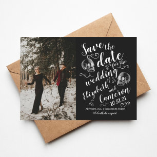 Save The Date Halloween Crâne Enregistrer la date