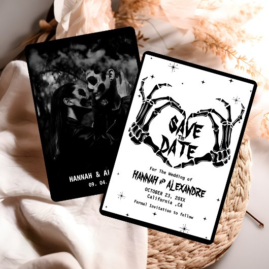 Save The Date Halloween Dark Moody Mariage gothique