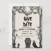 Save The Date Halloween Dark Moody Mariage gothique Enregistrer  (Devant)