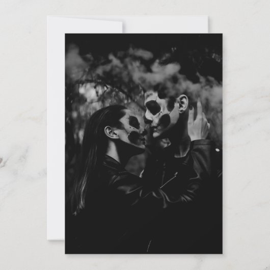 Save The Date Halloween Dark Moody Mariage gothique Enregistrer  (Dos)