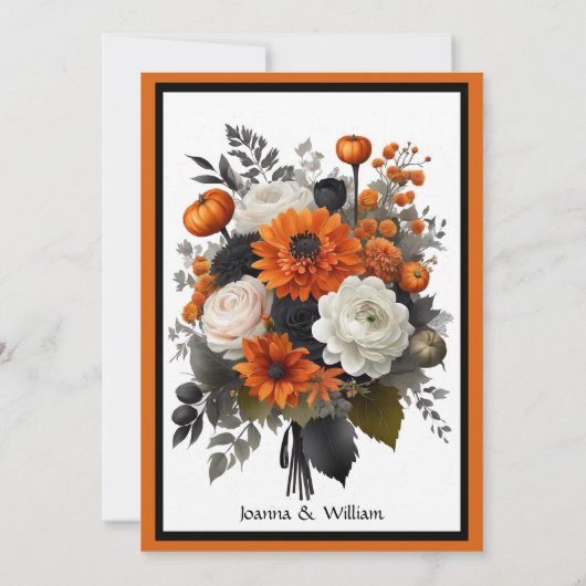 Save The Date Halloween Mariage à thème avec photo Enregistrer l (Dos)