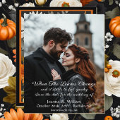 Save The Date Halloween Mariage à thème photo gothique florale