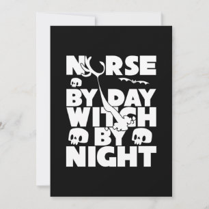 Save The Date Halloween Nurse By Day Witch By Nights