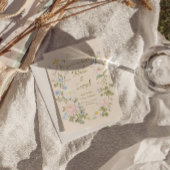 Save The Date Hand Written Floral Wreath Summer Photo Wedding