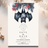 Save The Date Hanging Bat Gothique Mariage d'hiver