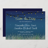 Save The Date Hanging Lights Night Under the Stars Enregistrer l (Devant / Derrière)