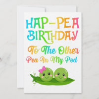 Hap-pea Anniversaire à l'autre pois dans mon pod