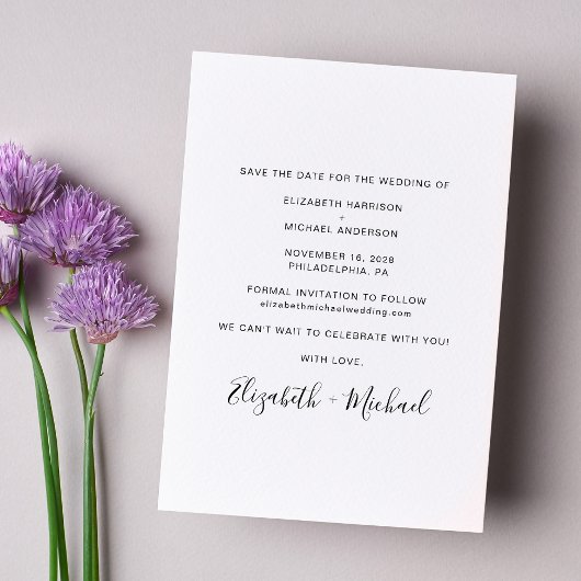 Save The Date Happily Ever After Photo Wedding