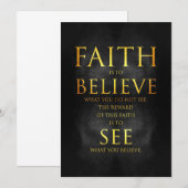 Save The Date Happiness Citation foi Croire Voir (Devant / Derrière)