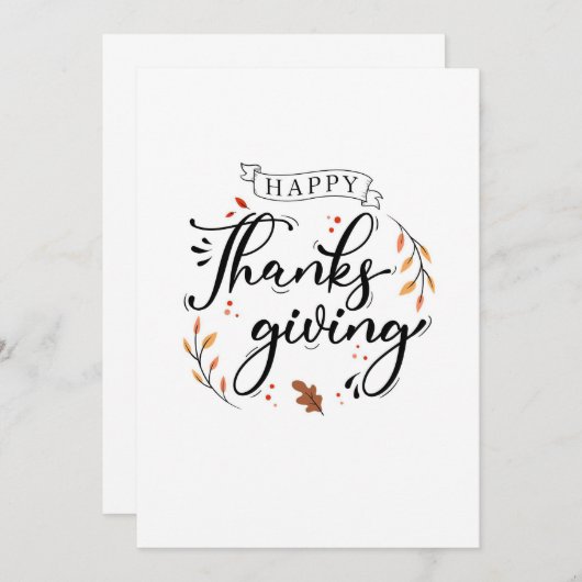 Save The Date Happy Thanksgiving (Devant / Derrière)