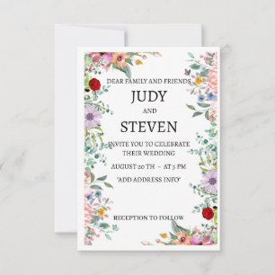 Save The Date "Harmonie florissante" Multicolor Floral