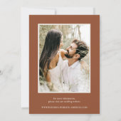 Save The Date HARMONIE Terracotta Mariage Photo (Dos)