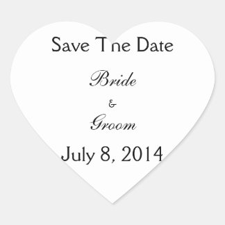 Save the date hart sticker