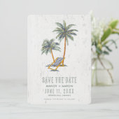 Save The Date Hawaii Beach Destination Wedding Photo  (Debout devant)