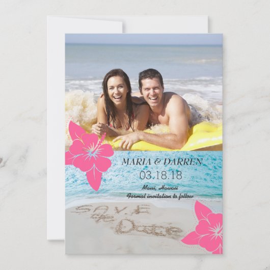 Save The Date Hawaii Beach Enregistrer la date (Devant)