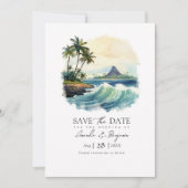 Save The Date Hawaii Code QR de mariage de destination (Devant)