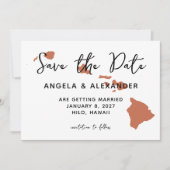 Save The Date Hawaii Mariage Terracotta (Devant)