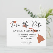Save The Date Hawaii Mariage Terracotta (Debout devant)
