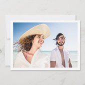 Save The Date Hawaii Palm Tree Beach Mariage Photo (Dos)