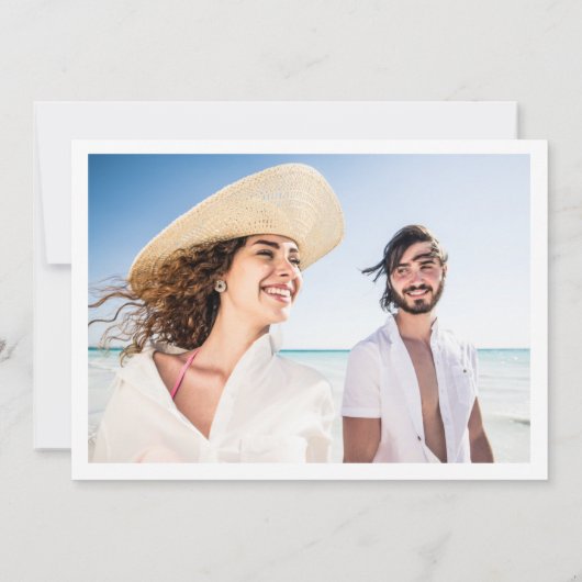 Save The Date Hawaii Palm Tree Beach Mariage Photo (Dos)