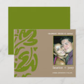 Save The Date Hawaiin -Enregistrer la date -Vert (Devant / Derrière)