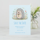 Save The Date Hérisson Mignon avec Lanterne Enregistrer la Date (Debout devant)