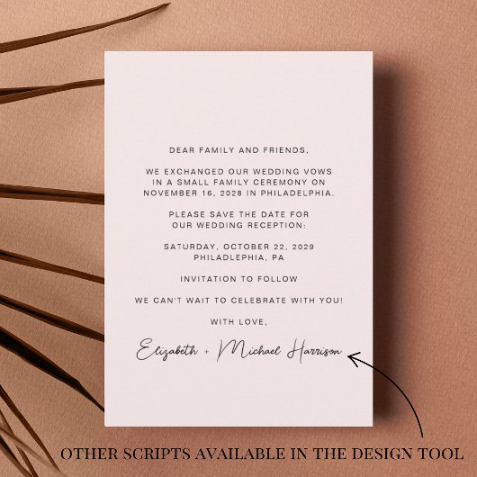 Save The Date Heureusement Jamais Après Mariage Réception Photo