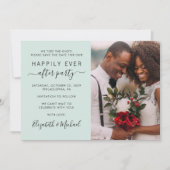 Save The Date Heureusement Jamais Après Photo Mint Mariage Récep (Devant)