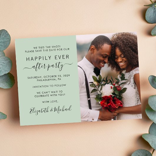 Save The Date Heureusement Jamais Après Photo Sage Mariage Récep