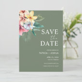 Save The Date Hibiscus Destination Wedding Enregistrer la date (Debout devant)