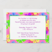 Save The Date Hibiscus fleurs fête d'anniversaire (Dos)