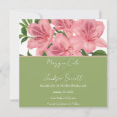 Save The Date Hibiscus Rose Chic Enregistrer La Date (Dos)