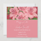 Save The Date Hibiscus Rose Chic Enregistrer La Date (Dos)
