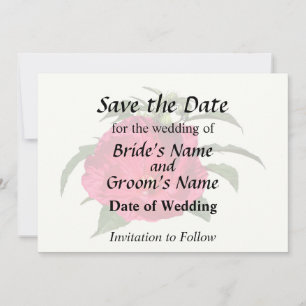 Save The Date Hibiscus Rose Foncé