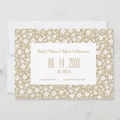 Save The Date Hibiscus Tropical Beige Mariage (Devant)