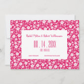 Save The Date Hibiscus Tropical Hot Pink Mariage (Devant)